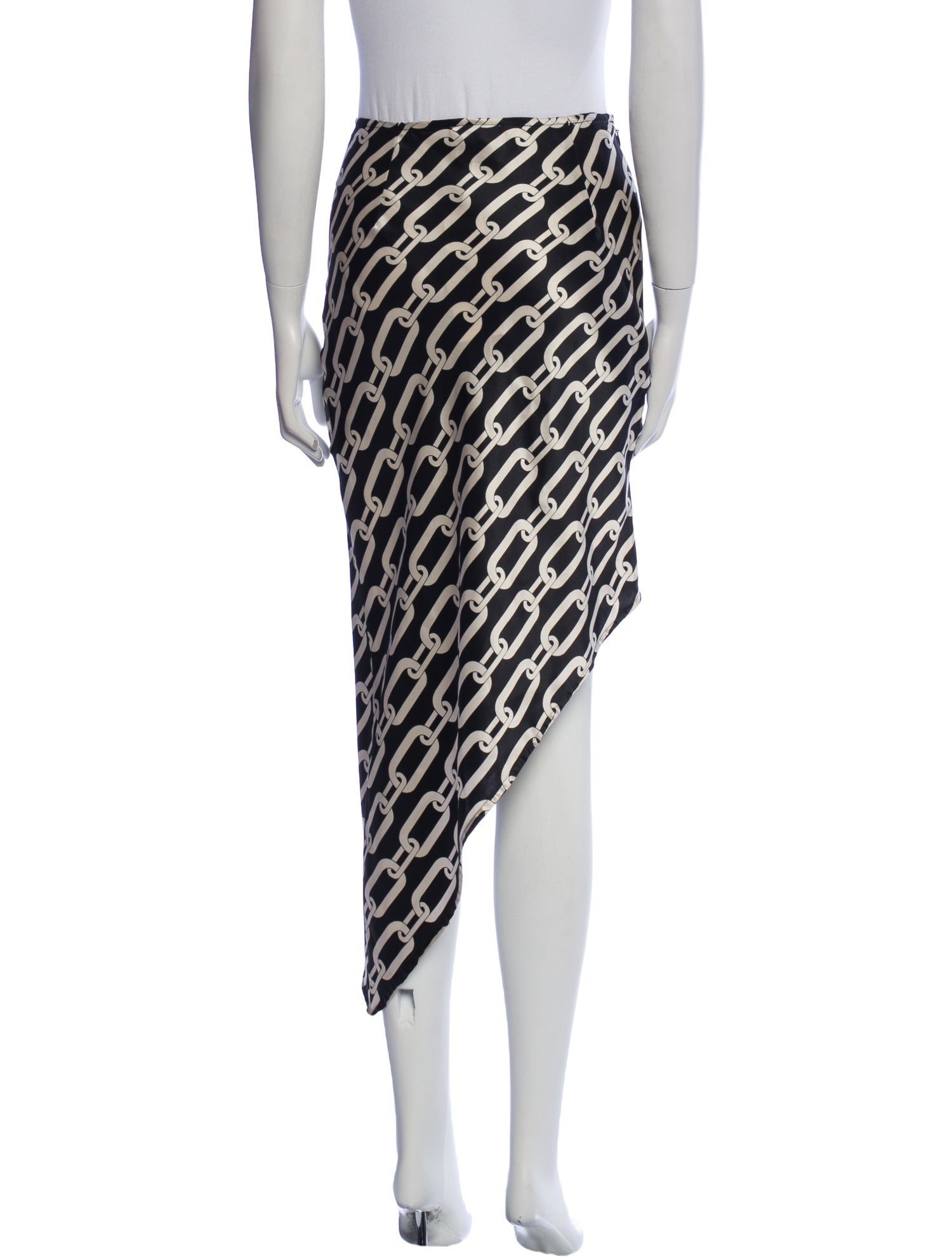 Fiorla Silk Midi Length Skirt